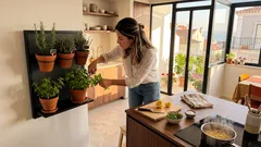 Uma parede que dá temperos: como montar uma horta vertical em casa