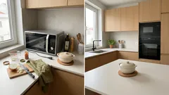 Onde colocar o micro-ondas para ganhar bancada e evitar acidentes na cozinha