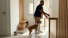 Como ensinar o teu cão a acalmar quando chegas a casa (sem saltos nem ladridos)