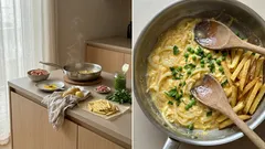 Revuelto Gramajo: ovos cremosos e batata estaladiça com um detalhe no lume